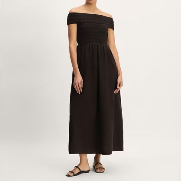 Everlane Dresses & Skirts - NEW The Gauze Off-the-Shoulder Dress Black Medium